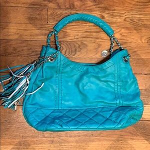 Big Buddha teal bag